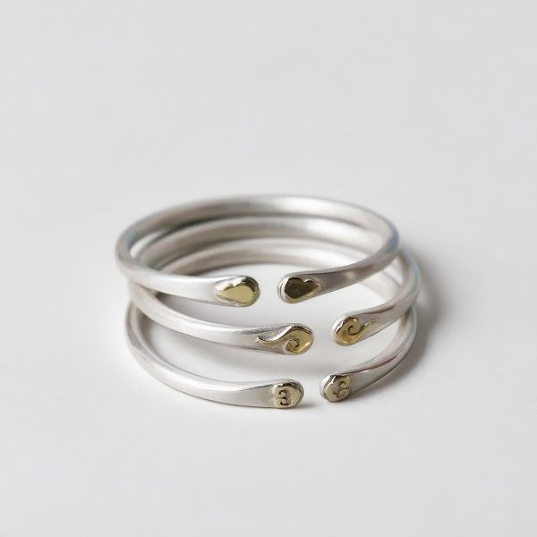 Copper-Inlaid Sterling Silver Bracelet