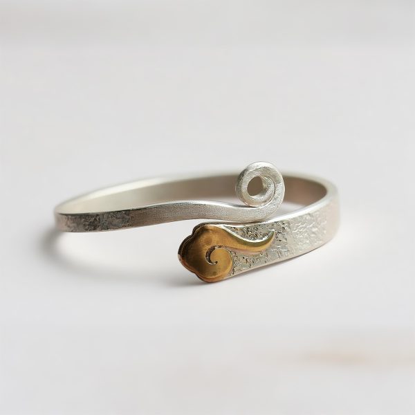 Copper-Inlaid Sterling Silver Bracelet 02